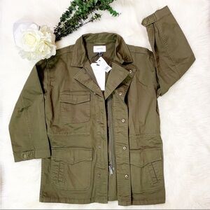 New Current Elliott Size 0 Olive Green Updated Infantry Jacket with Pockets